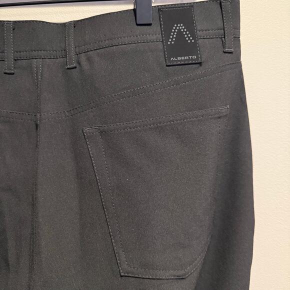 Alberto Ceramica Stone Modern Fit Mens Pants Black 33x32 Stretch European Luxury - Picture 5 of 12